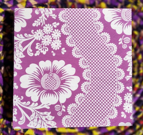 SERVIETTES EN PAPIER "FLEURS STYLISÉES" - PRIX OUTLET