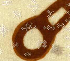 Detail d’un voile adrar. Maroc. Anti-Atlas central. Peuple Beni Yacoub © Collection Anne Grosfilley