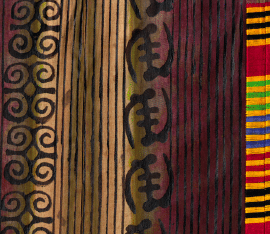 Détail d’un tissu adinkra.Ghana, Ntonso. Peuple Ashanti © Collection Anne Grosfilley