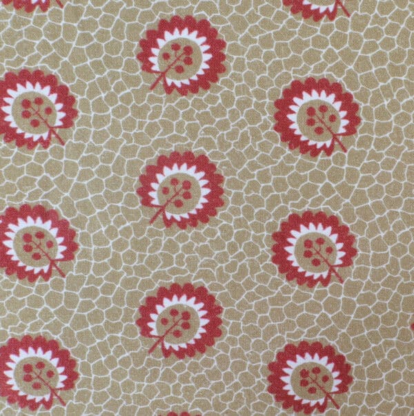 TISSU "SEMIS DE FLEURS SUR FOND D'ECAILLES" – Image 2