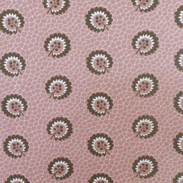 TISSU "SEMIS DE FLEURS SUR FOND D'ECAILLES" – Image 6