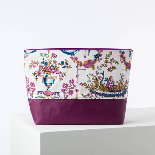 GRANDE TROUSSE DE TOILETTE "L'ENFANT AU DAUPHIN" VIOLET