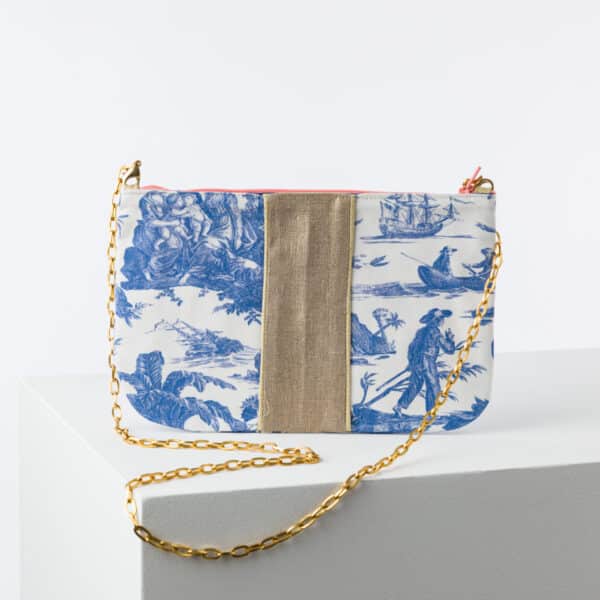 POCHETTE CHAINE "PAUL ET VIRGINIE" BLEU