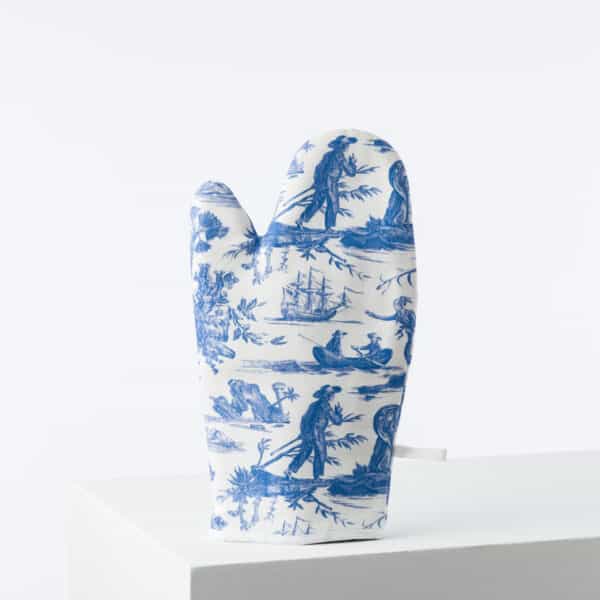 GANT DE CUISINE "PAUL ET VIRGINIE" BLEU – Image 2