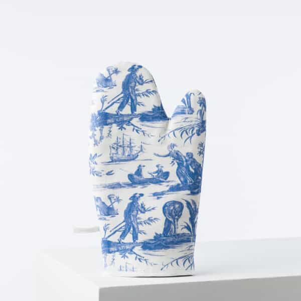 GANT DE CUISINE "PAUL ET VIRGINIE" BLEU