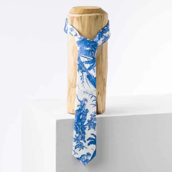 CRAVATE "PAUL ET VIRGINIE" BLEU – Image 2