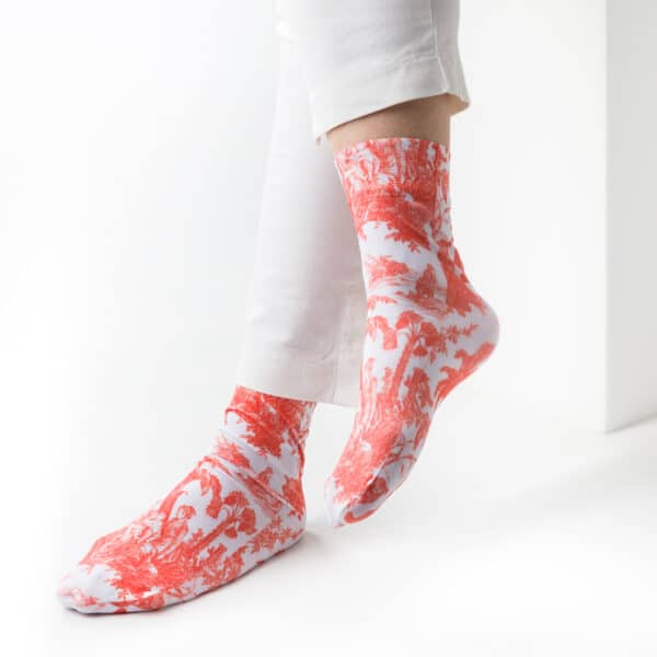 CHAUSETTES "PAUL ET VIRGINIE" ORANGE