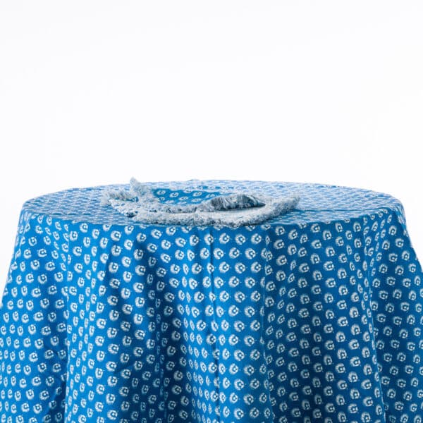 NAPPE 150X150 CHARDONS BLEU DIRECTOIRE