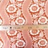 TISSU "FLEURS STYLISEES" TERRACOTA