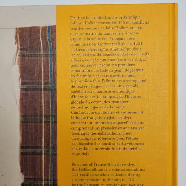 LIVRE : ALBUM HOLKER - Echantillons textiles et espionnage industriel au XVIIIe siècle – Image 3
