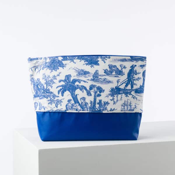 GRANDE TROUSSE DE TOILETTE "PAUL ET VIRGINIE" BLEU