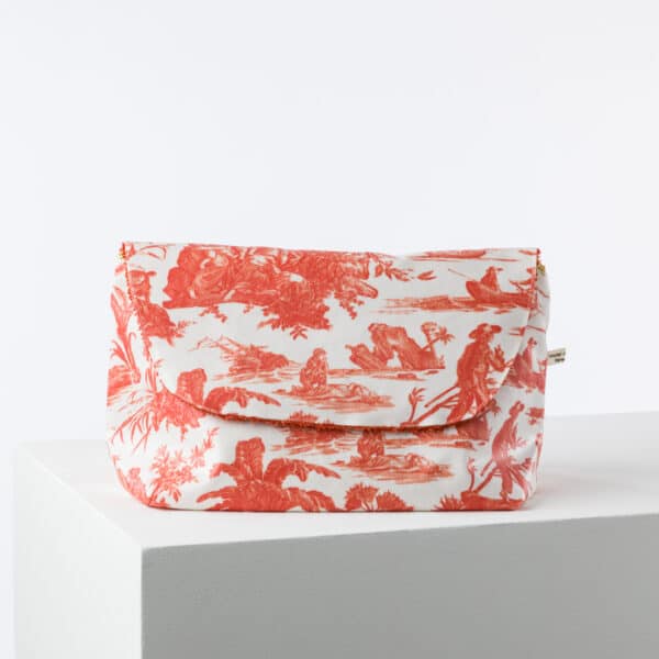 TROUSSE DE TOILETTE "PAUL ET VIRGINIE" ORANGE
