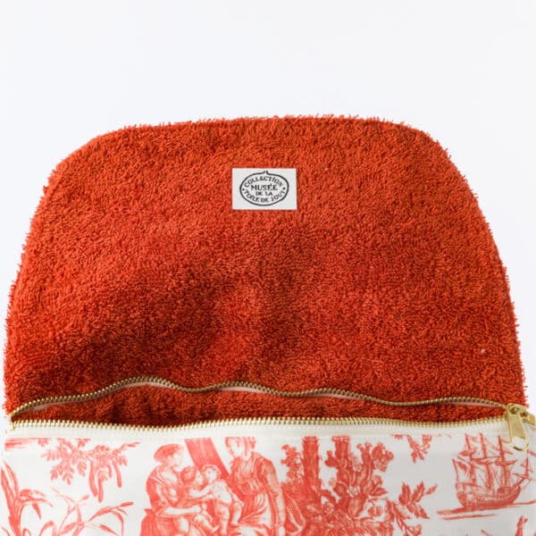 TROUSSE DE TOILETTE "PAUL ET VIRGINIE" ORANGE – Image 2