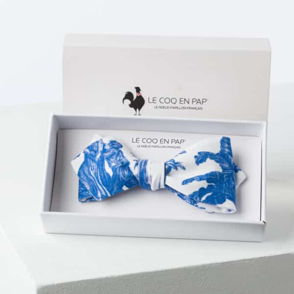 NOEUD PAPILLON "PAUL ET VIRGINIE" BLEU