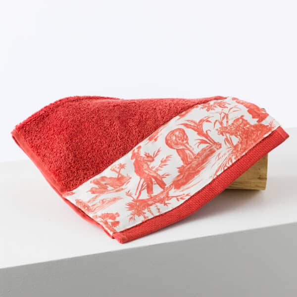 SERVIETTE INVITE "PAUL ET VIRGINIE" ORANGE