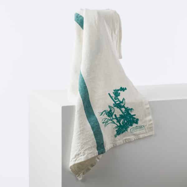 TORCHON DOUDOU AQUA "POULES"