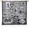 FOUTA "BAROCCO" BLACK & WHITE