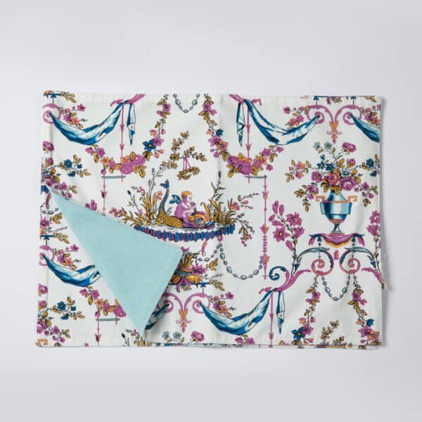 SET DE TABLE X2 "L'ENFANT AU DAUPHIN" VIOLET
