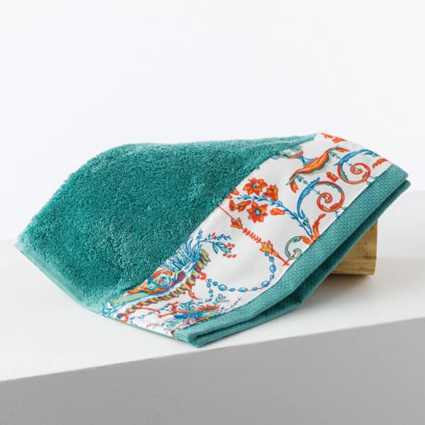 SERVIETTE INVITE "L'ENFANT AU DAUPHIN" PSTACHIO