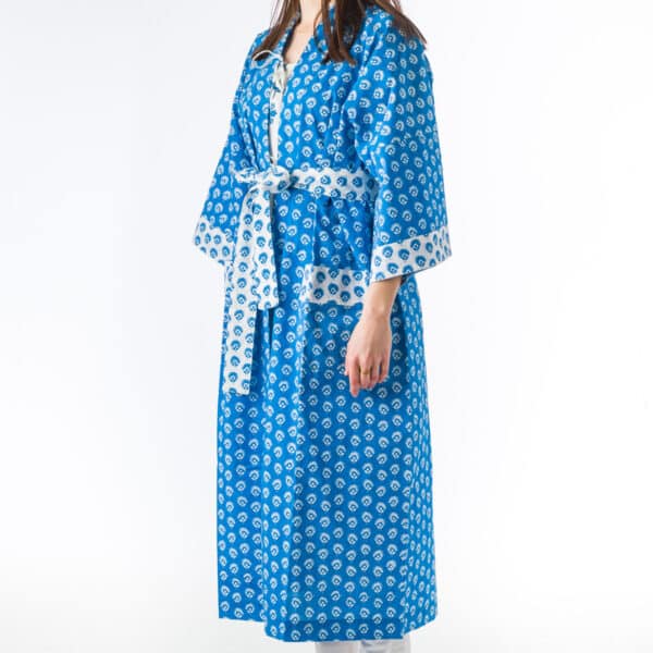 KIMONO "CHARDONS" BLEU DIRECTOIRE – Image 2