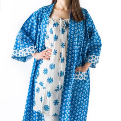 NUISETTE "ROSACES" BLEU DIRECTOIRE