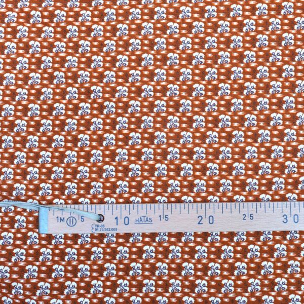 TISSU "SEMIS DE FLEURS" TERRACOTA – Image 2