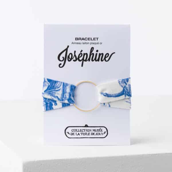 BRACELET JOSEPHINE "PAUL ET VIRGINIE" BLEU-PLAQUE OR – Image 2