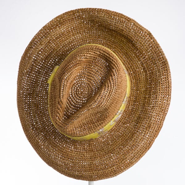 CHAPEAU RAPHIA TRESSé "LIBERTE AMERICAINE" CELADON – Image 2