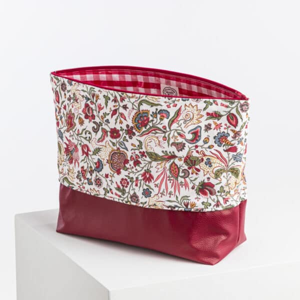 GRANDE TROUSSE DE TOILETTE "FANTAISIE INDIENNE" PRUNE – Image 2