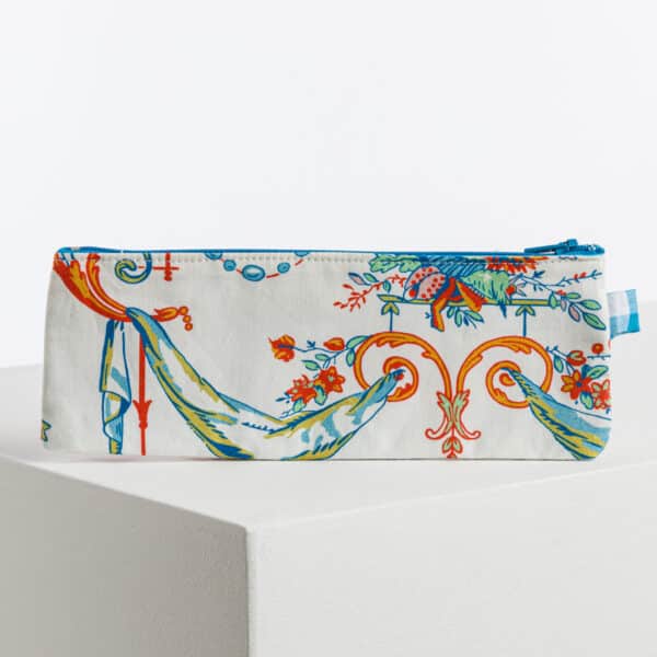 TROUSSE STYLOS "L'ENFANT AU DAUPHIN"  ORANGE