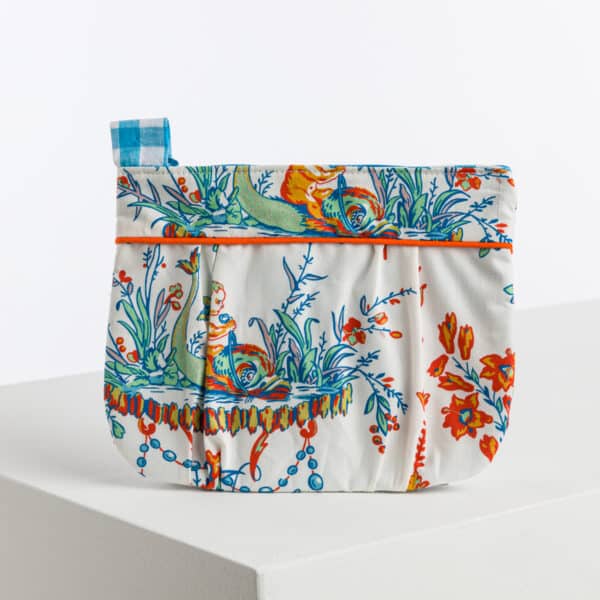 TROUSSE COQUETTE "L'ENFANT AU DAUPHIN" ORANGE
