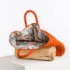 SAC RAPHIA "L'ENFANT AU DAUPHIN" ORANGE