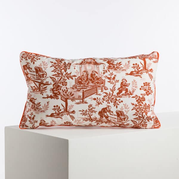 COUSSIN 30/50 "LE CHINOIS A LA BROUETTE"  BIAIS ORANGE