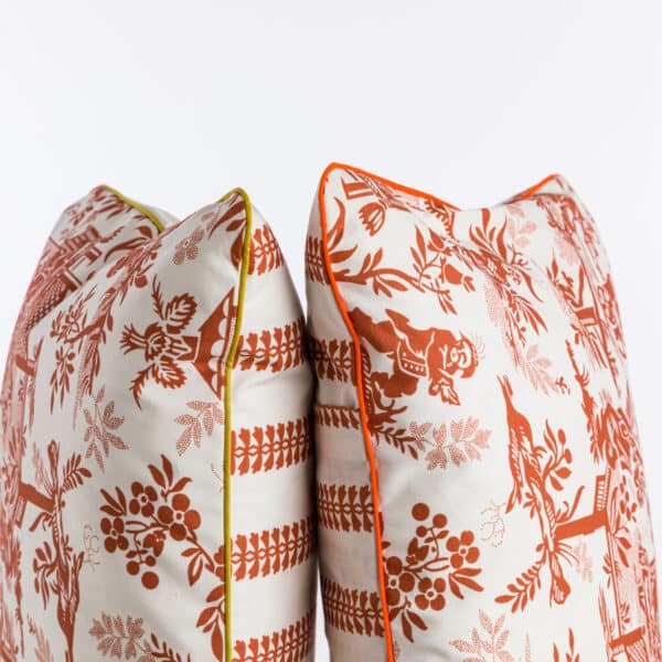 COUSSIN 30/50 "LE CHINOIS A LA BROUETTE"  BIAIS ORANGE – Image 2