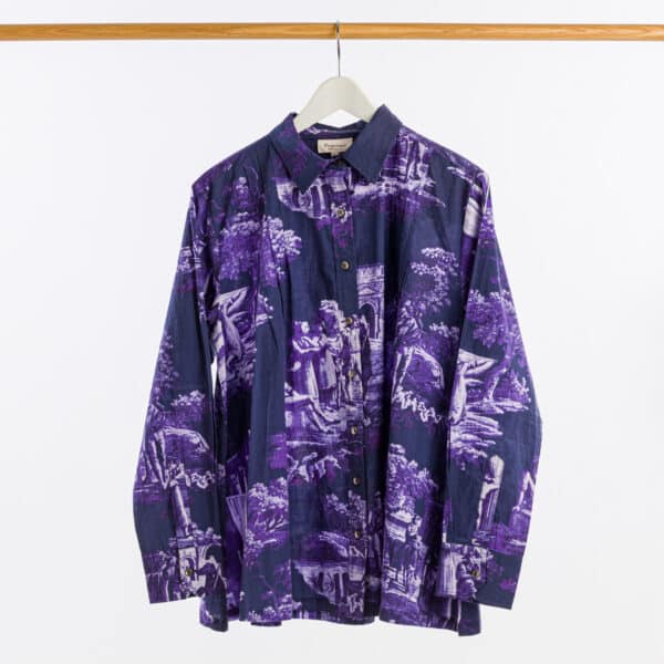 BLOUSE "MONUMENTS DU MIDI" BLEU PROVENCE – Image 2