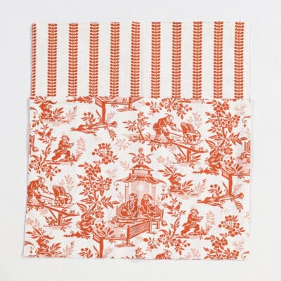 SET DE TABLE /2 "LE CHINOIS A LA BROUETTE" TERRACOTTA