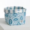 CORBEILLE A PAIN/CACHE POT "LES CAMEES" BLEU