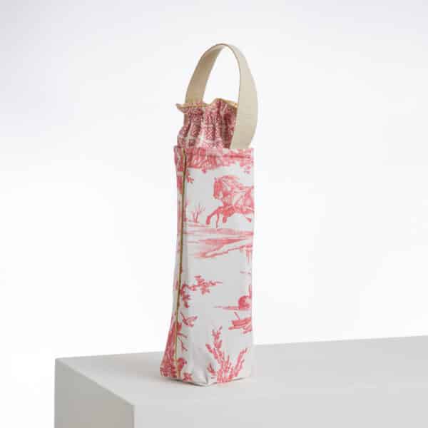 SAC BOUTEILLE ISOTHERME "LES DELICES DES 4 SAISONS" ROSE