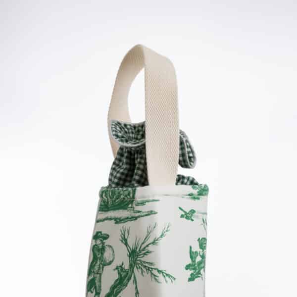 SAC BOUTEILLE ISOTHERME "LES DELICES DES 4 SAISONS" VERT PRAIRIE – Image 2
