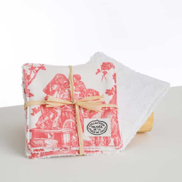 LINGETTES PAR 4 "LES DELICES DES 4 SAISONS" ROSE