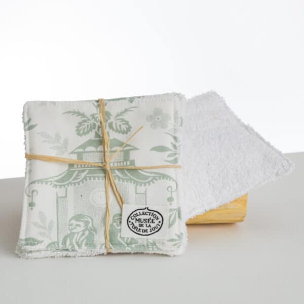 LINGETTES PAR 4 "LE CHINOIS A LA BROUETTE" CELADON