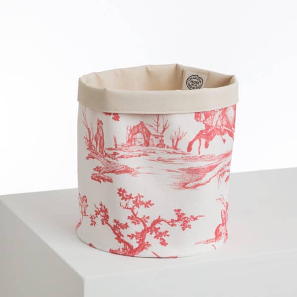 CACHE POT/ CORBEILLE "LES DELICES DES 4 SAISONS" ROSE
