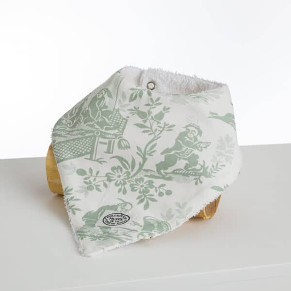 BAVOIR BANDANA "LE CHINOIS A LA BROUETTE" CELADON