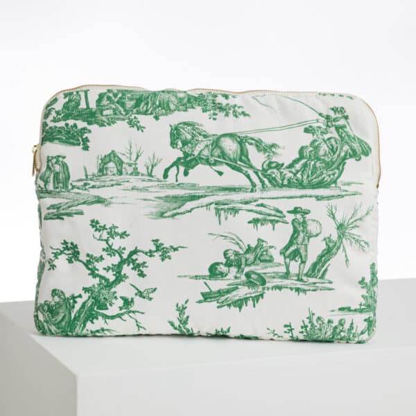 HOUSSE ORDINATEUR "LES DELICES DES 4 SAISONS" VERT PRAIRIE