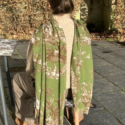 ECHARPE "LIBERTE AMERICAINE" VERT HERBE