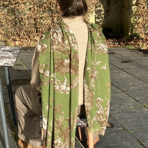 ECHARPE "LIBERTE AMERICAINE" VERT HERBE
