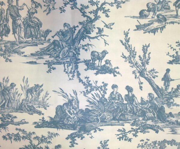 Tissu "LES DELICES DES 4 SAISONS" BLEU