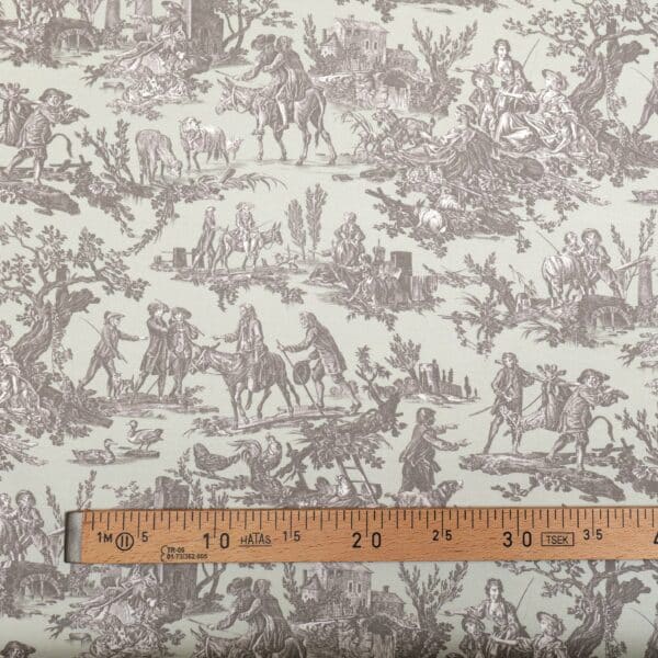 TISSU "LE MEUNIER SON FILS ET L'ANE" CELADON