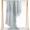 PLAID GAZE DE COTON "FLEURS sur FOND PICOTE" BLEU ou vert