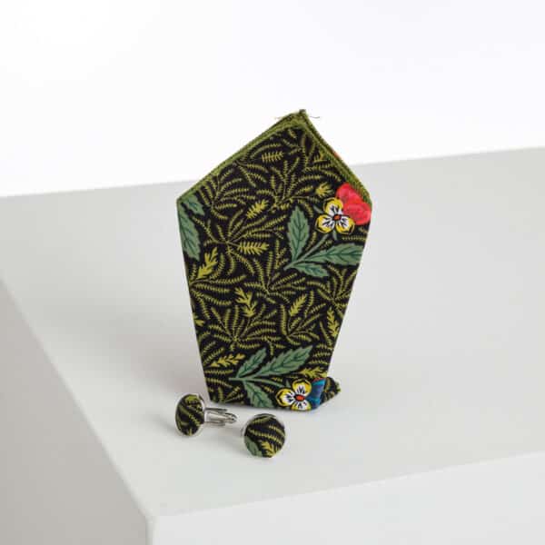 POCHETTES & BOUTONS DE MANCHETTES "BONNES HERBES"